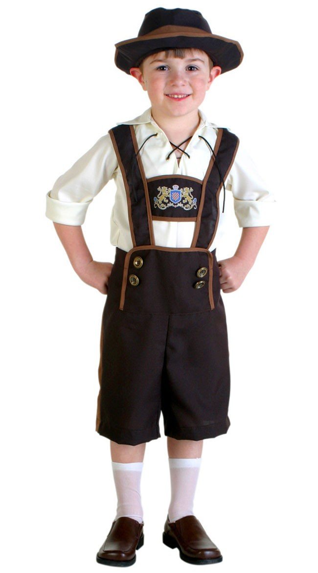 Bayersk Fyr Oktoberfest Lederhosen Kostume til Børn