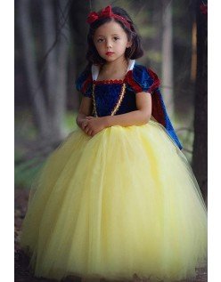 Sød Halloween Prinsessekjole Snehvide Kostume til Børn