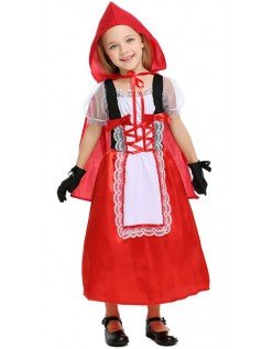 Børn Halloween Lille Rødhætte Kostume